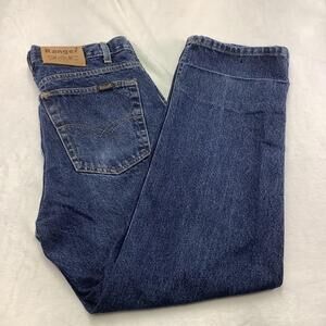 Ranger Jeans Mens 38x30 Blue Medium Wash Straight Leg Denim Zip Fly 5 Pocket